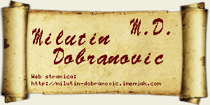 Milutin Dobranović vizit kartica